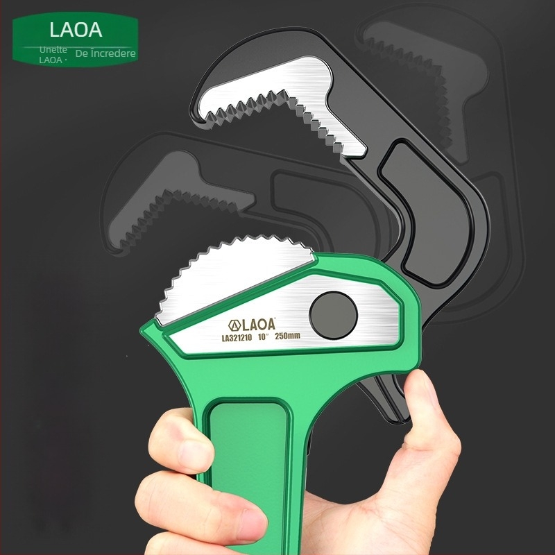 Old A Clește pentru țevi greu, cu acțiune rapidă – Clește multifuncțional pentru conducte, cu fălci universale, greutate 0,5 kg