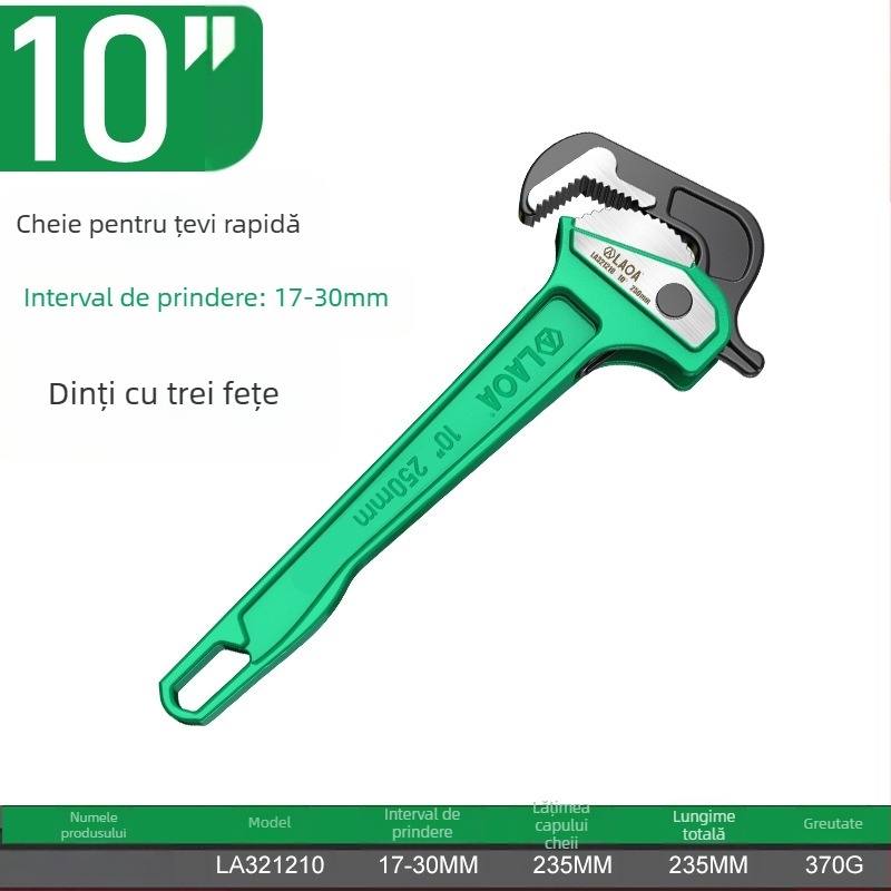 Old A Clește pentru țevi greu, cu acțiune rapidă – Clește multifuncțional pentru conducte, cu fălci universale, greutate 0,5 kg