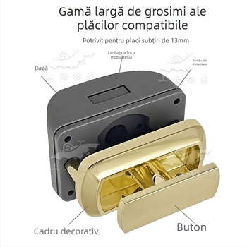 Bond încuietoare din aliaj de zinc pentru dulapuri și sertare RV, încuietoare cu bară ascunsă, model BSS302-3; pentru RV-uri, biciclete de casă și vehicule modificate; pentru dulapuri, sertare, dulapuri de perete.