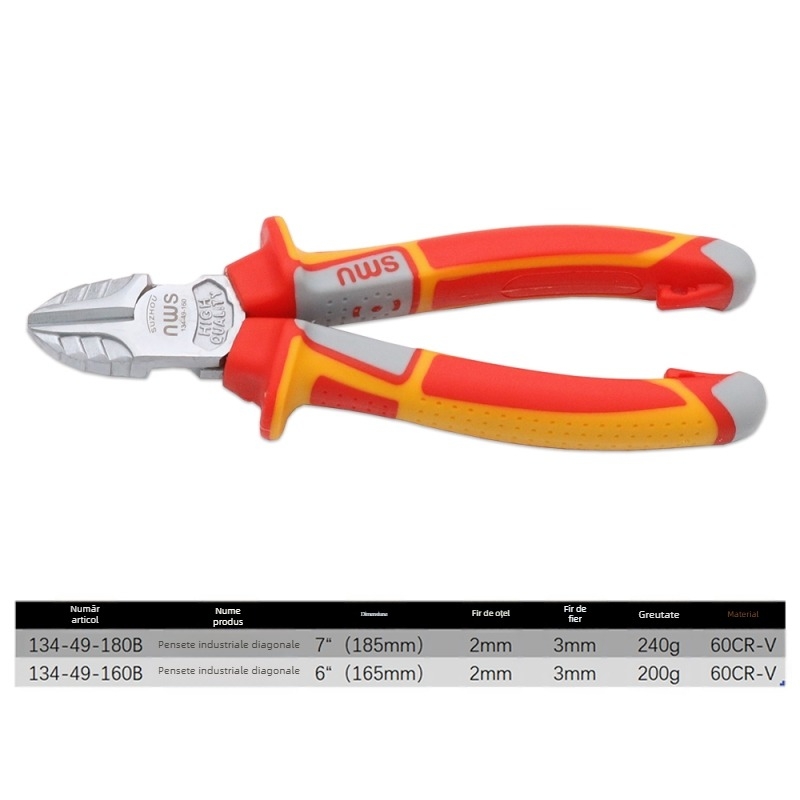 Clește SMU cu vârf ascuțit, model 140-69-205B, oțel special, unealtă multifuncțională