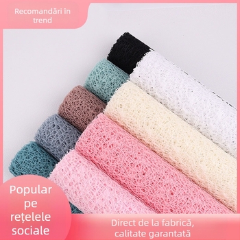 Plasă jacquard pentru ambalarea buchetului, ambalare manuală, brand Sicheng, origine Yiwu, etichetă privată disponibilă, toleranță ±1–2 cm