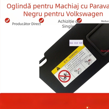 Parasolar auto cu oglindă pentru machiaj pentru VW Lingdu CC, PVC, montaj încorporat, stil original