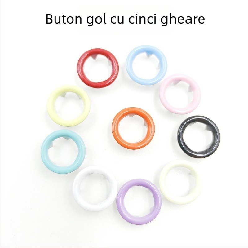 Set din oțel inoxidabil: închizătoare cu cinci dinți pentru haine de bebeluți, mecanism metalic ascuns