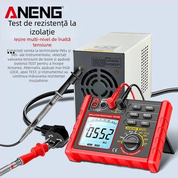 ANENG tester inteligent de rezistență la izolație, 500V/1000V tensiune înaltă, megohmetru digital