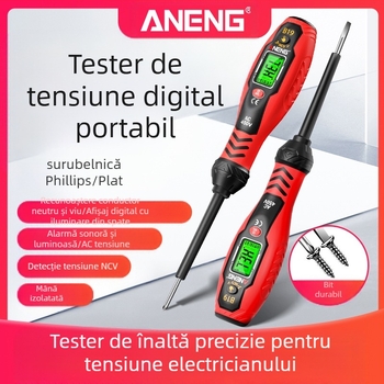 ANENG stilou de măsurare inteligent, de înaltă precizie, cu afișaj digital – tester multifuncțional pentru verificarea liniilor și măsurarea tensiunii