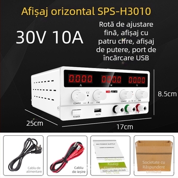Sursă de alimentare DC reglabilă cu comutație SPS-H3010, 30V 10A