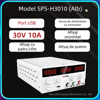 Sursă de alimentare DC reglabilă cu comutație SPS-H3010, 30V 10A