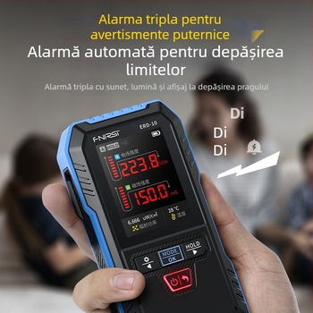 Detector EMF FNIRSI ERD-10 cu alarmă de doză personală pentru aparate de uz casnic
