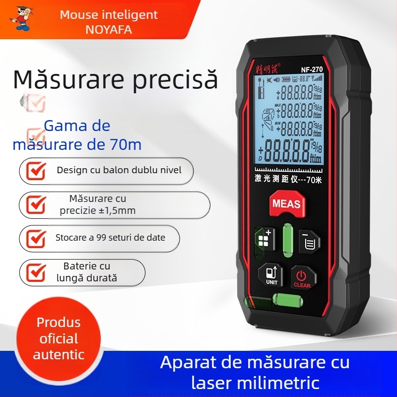 Precision rat NF-270 distanțier cu laser portabil pentru măsurători în interior