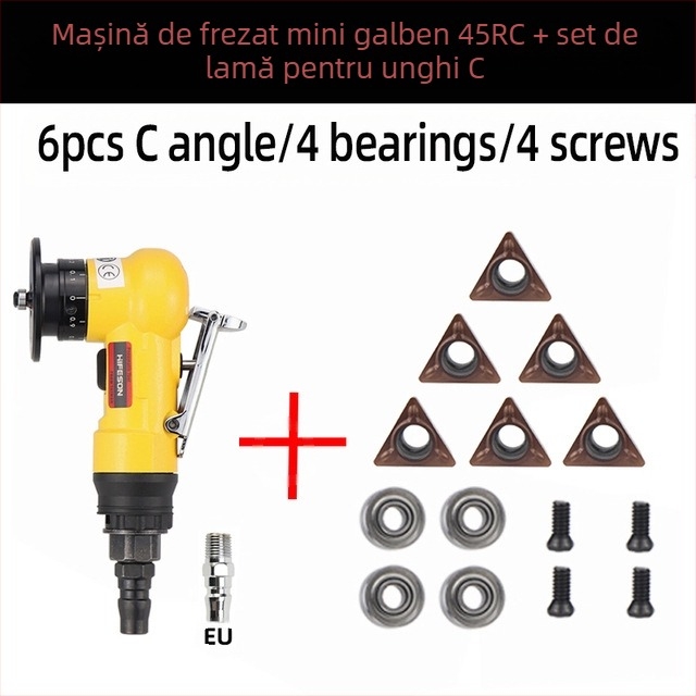 Sea Flying Shark mașină pneumatică portabilă mini pentru rotunjirea colțurilor din lemn, model 45RC, putere 45RC, pentru tăierea colțurilor drepte