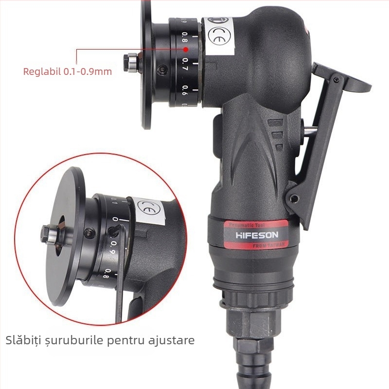 Sea Flying Shark mașină pneumatică portabilă mini pentru rotunjirea colțurilor din lemn, model 45RC, putere 45RC, pentru tăierea colțurilor drepte