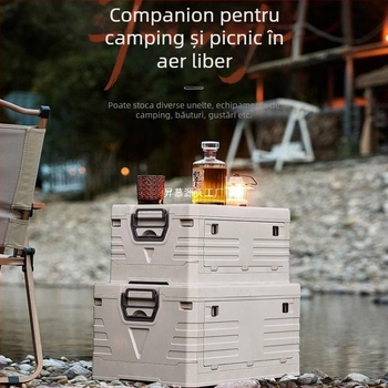 Organizator portbagaj auto – cutie de depozitare spate, multifuncțională, pentru unelte, camping și echipament de pescuit.