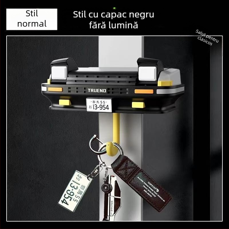 AE86 Cuier de perete pentru chei - ABS, Stil cartoon drăguț, cârlig unic, încărcare până la 3 kg, lansare 2024