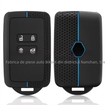 Husă din silicon pentru cheia Renault Koleos 2022, cu model hexagonal