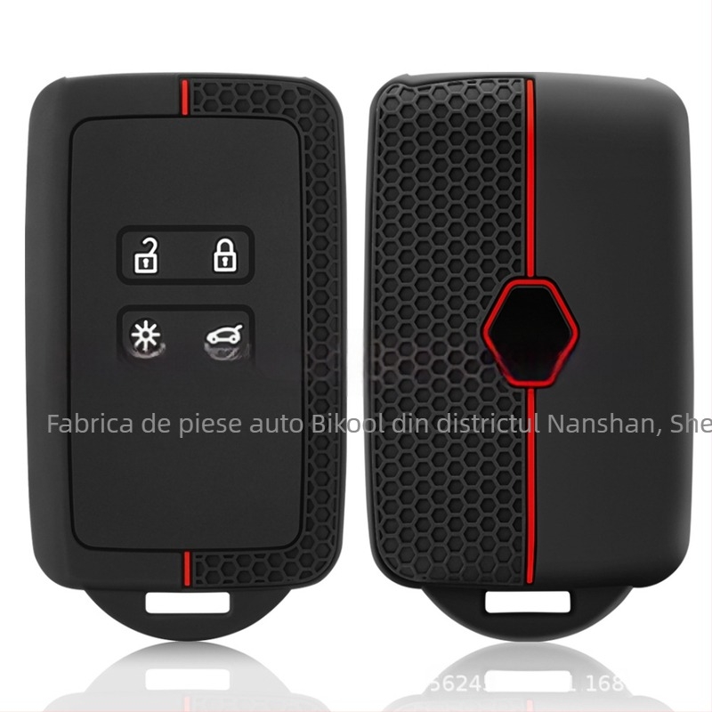Husă din silicon pentru cheia Renault Koleos 2022, cu model hexagonal