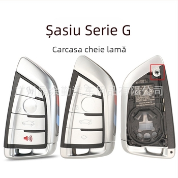 Carcasă de înlocuire a cheii BMW G-series pentru X6–X1 și seriile 7/5/3/2 — carcasă din ABS, lamă de cheie din cupru, greutate 65 g, jingyuqin