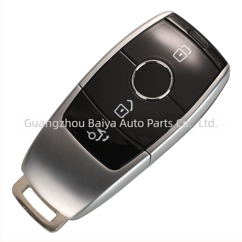 Carcasă pentru telecomanda Mercedes-Benz E300L/S320 (3 butoane) din plastic; lamă: cupru + plastic; greutate 47 g