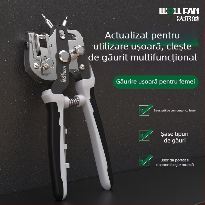 Volvan Clește de găurit pentru carcase de telefon și curele – aliaj, 0,3 kg, rezistent la explozii