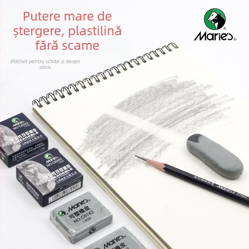 Radieră Marley C6142 pentru plastelină și schițe – Brand: Marley, Model: C6142, Material: Radieră, Utilizare: Schițe de pictură, Greutate netă: 0.025