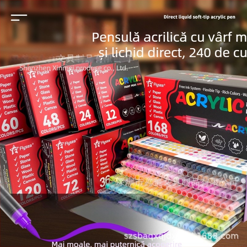 Marker acrilic Flysea, culori amestecate, marcă OEM, design neutru