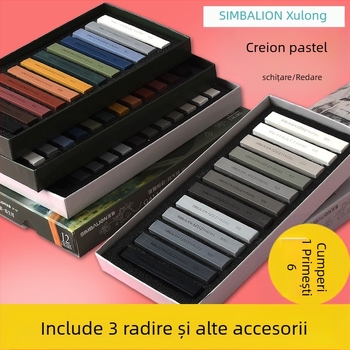 SIMBALION Lion SP-12S bețe pastel moi pentru schițe și desen, destinat elevilor de artă