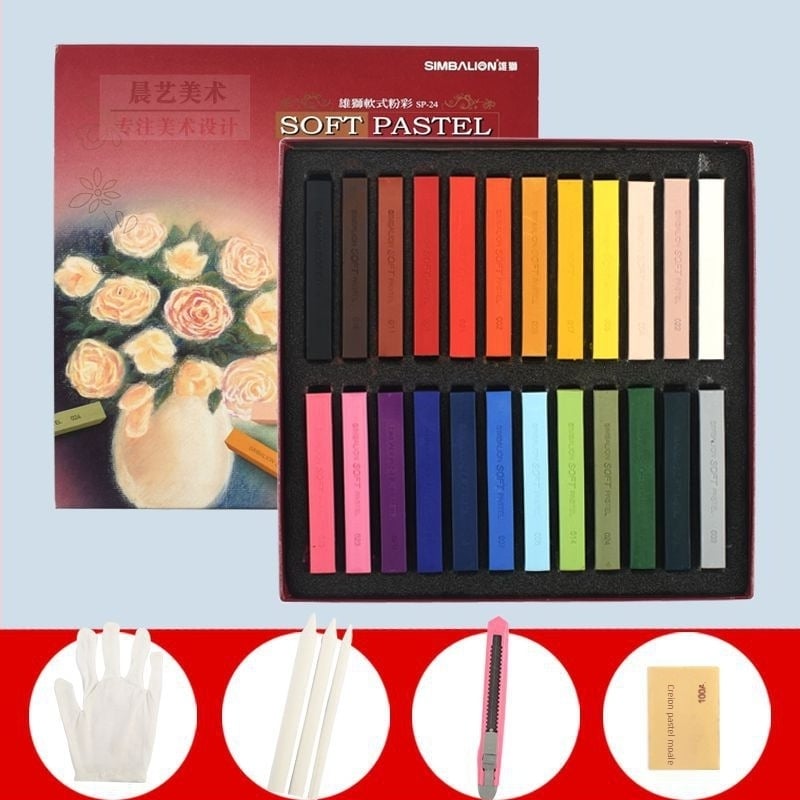 SIMBALION Lion SP-12S bețe pastel moi pentru schițe și desen, destinat elevilor de artă