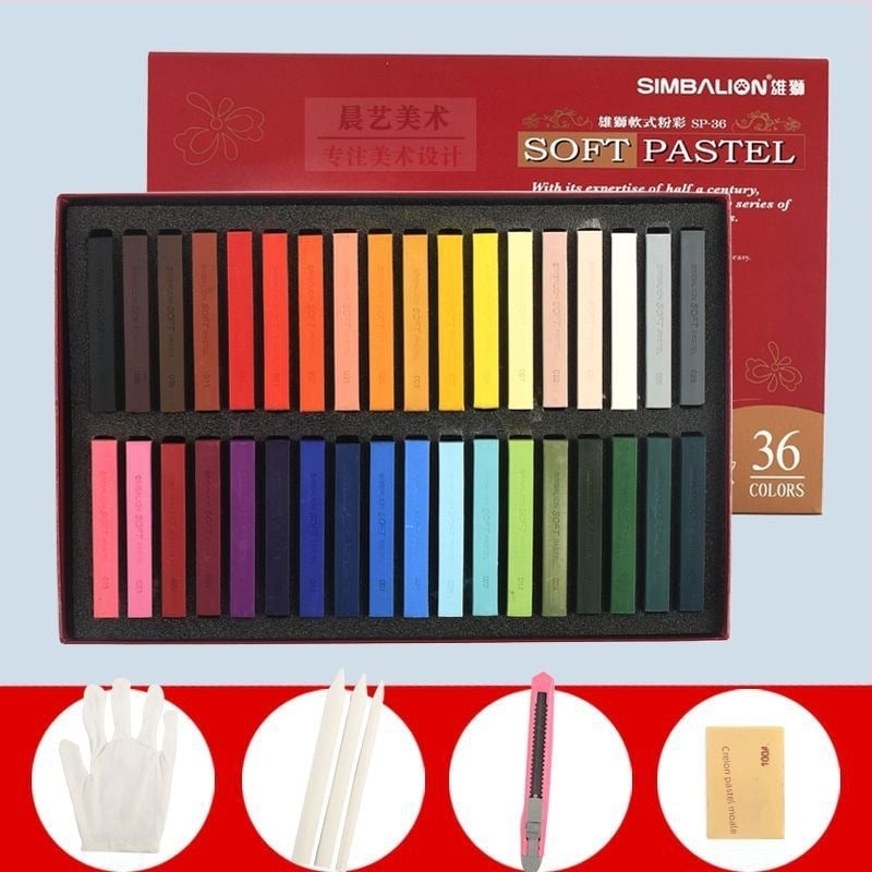 SIMBALION Lion SP-12S bețe pastel moi pentru schițe și desen, destinat elevilor de artă