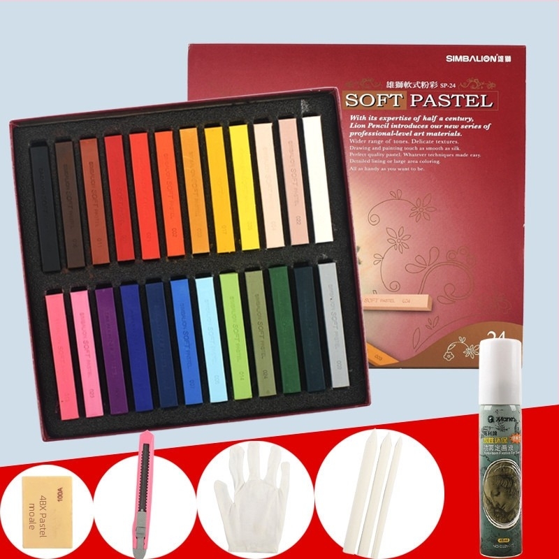 SIMBALION Lion SP-12S bețe pastel moi pentru schițe și desen, destinat elevilor de artă