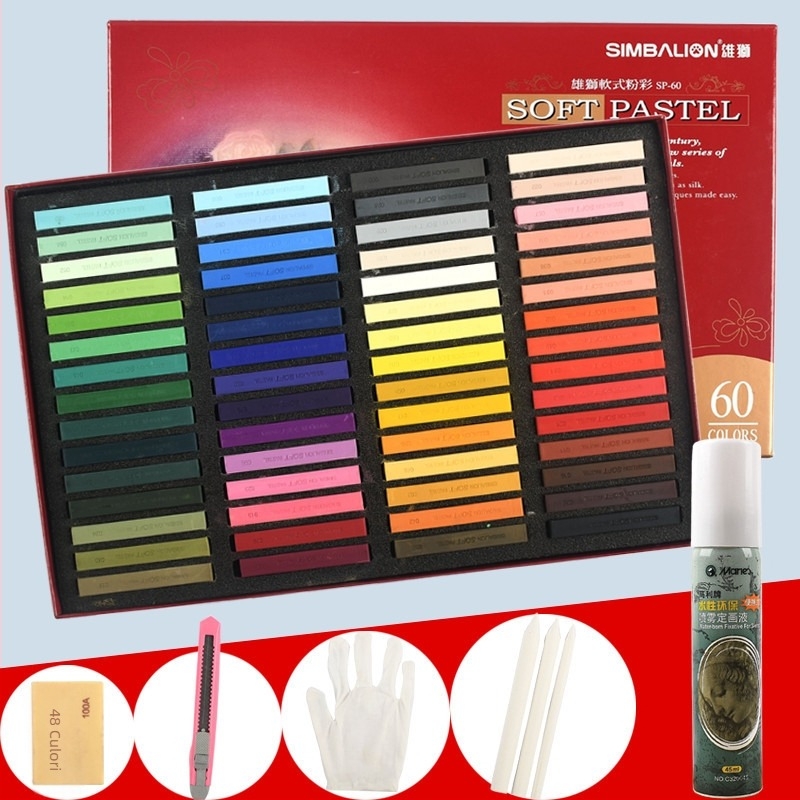 SIMBALION Lion SP-12S bețe pastel moi pentru schițe și desen, destinat elevilor de artă