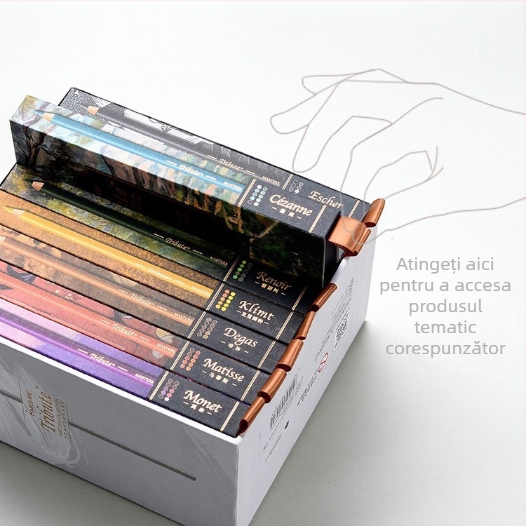 Marco Master Grade creioane colorate pe bază de ulei, set cadou într-o carcasă din plastic