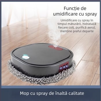 Robot de curățare S3 cu pulverizare – Navigație giroscopică, Rezervor apă 2 ml, Aspirație 1000–1499 Pa, Autonomie baterie 61–120 min