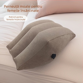 Pernă gonflabilă pentru picior, din PVC ecologic; grosime 0,4 mm; stil romb simplu; greutate 0,65 kg; marcă KX, model 234071