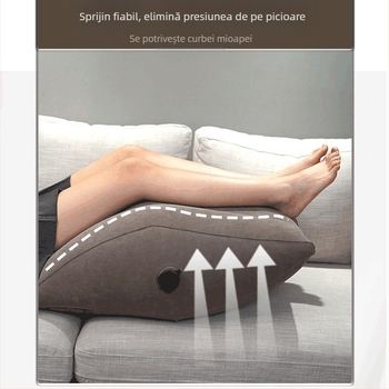 Pernă gonflabilă pentru picior, din PVC ecologic; grosime 0,4 mm; stil romb simplu; greutate 0,65 kg; marcă KX, model 234071