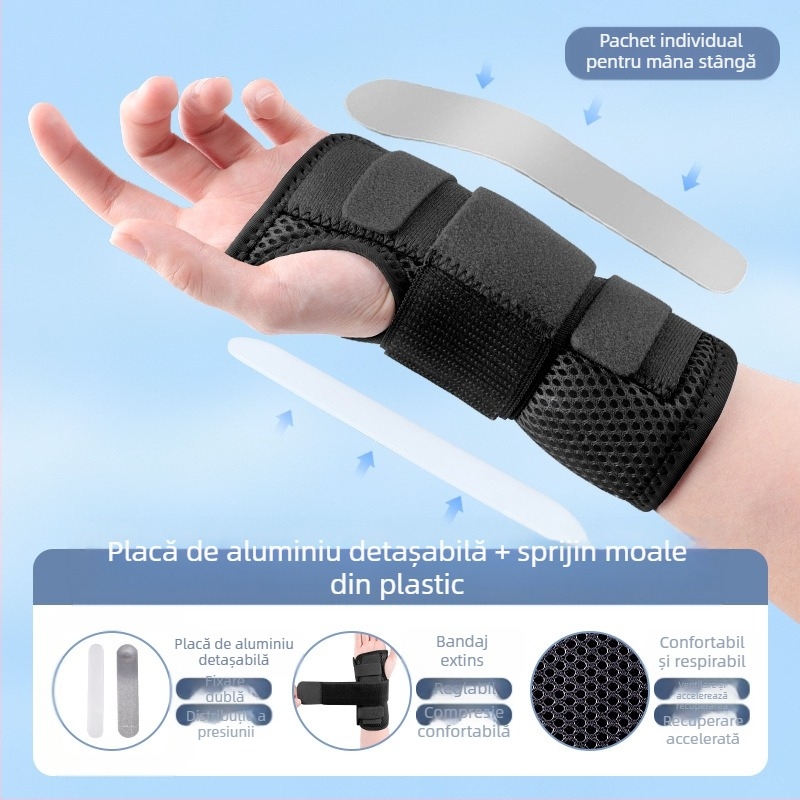 Disco orteza de încheietură din nylon cu placă de oțel pentru entorse, unisex, baschet