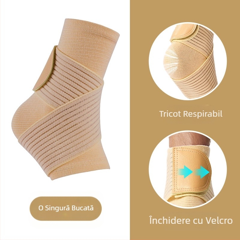 Protecție de gleznă tricotată pentru sport cu compresie, anti-entorsă, pentru baschet și fitness, curea de susținere a gleznelor