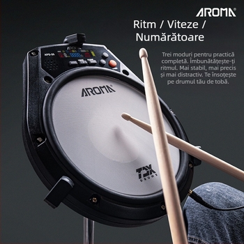 APD-20 Pad mut pentru tobă – pad de practică din ABS pentru începători, accesorii pentru tobă AROMA