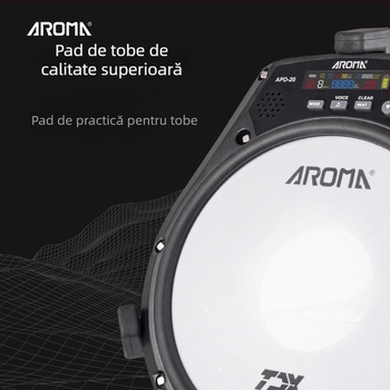 APD-20 Pad mut pentru tobă – pad de practică din ABS pentru începători, accesorii pentru tobă AROMA