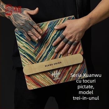 Lu ru Box Drum trei în unu – ambalare profesională, tambur box din lemn pentru călătorii, tambur șezător