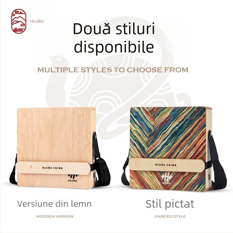 Lu ru Box Drum trei în unu – ambalare profesională, tambur box din lemn pentru călătorii, tambur șezător