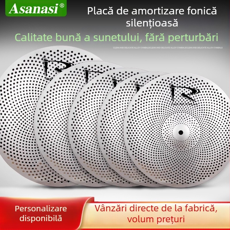 Cimbale Asanasi xyc01 pentru set de tobe, design silențios, diametru 31–50 cm