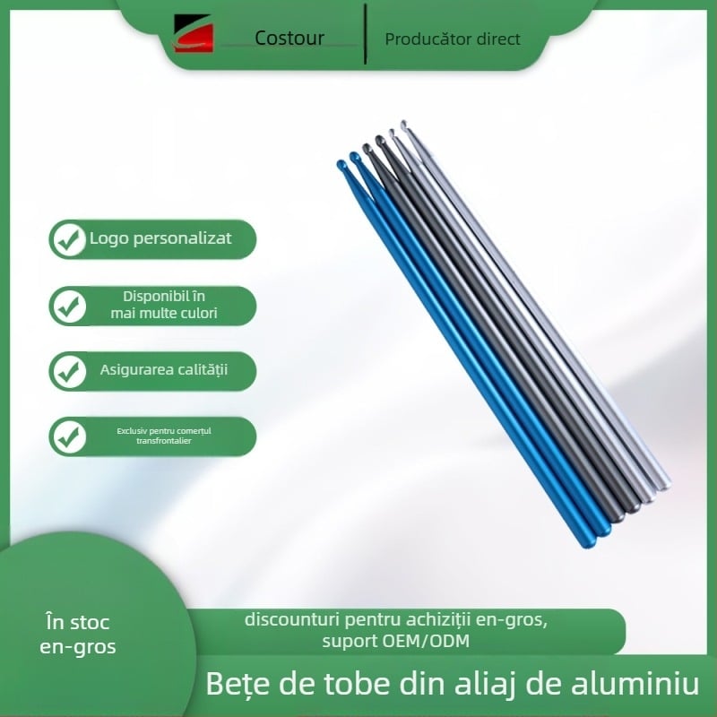 Bețișor de tobe Kositu CT-811, aliaj de aluminiu, Ambalaj: pungă PP; geantă de catifea disponibilă separat