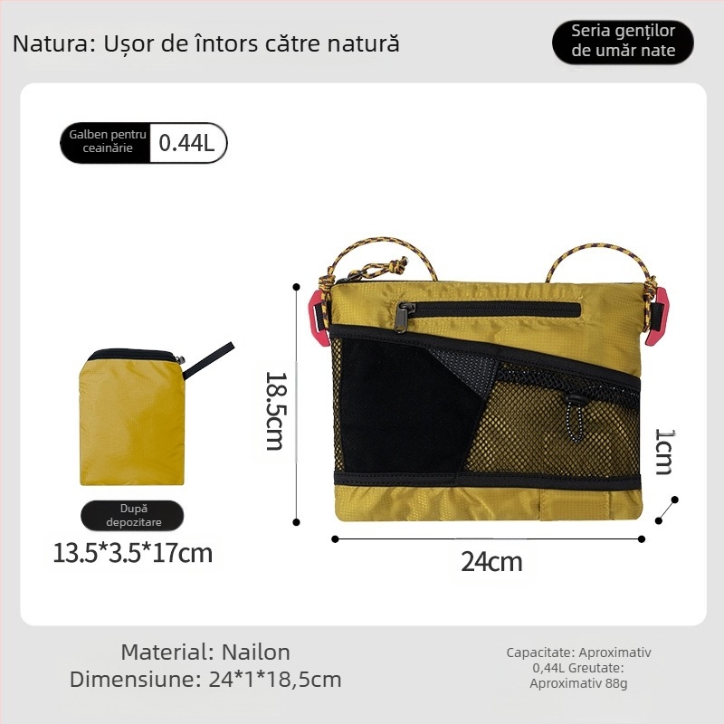 PLAY-KING Geantă Crossbody din Nylon pentru sporturi în aer liber – impermeabilă, ultraușoară, pliabilă, unisex, geantă pentru telefon