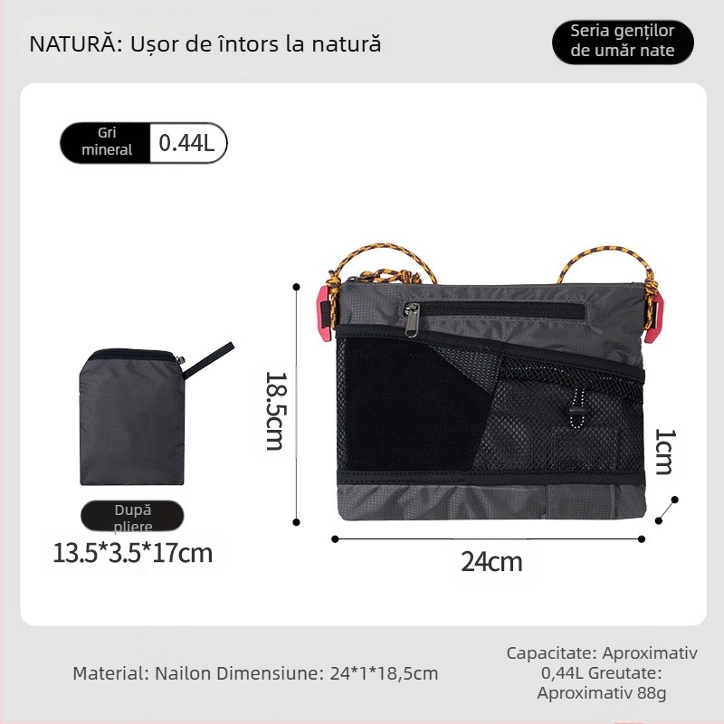 PLAY-KING Geantă Crossbody din Nylon pentru sporturi în aer liber – impermeabilă, ultraușoară, pliabilă, unisex, geantă pentru telefon