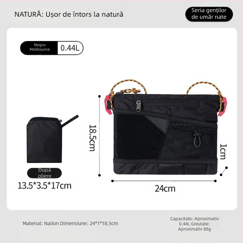 PLAY-KING Geantă Crossbody din Nylon pentru sporturi în aer liber – impermeabilă, ultraușoară, pliabilă, unisex, geantă pentru telefon