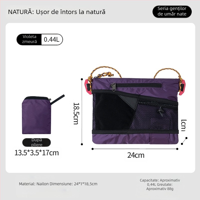 PLAY-KING Geantă Crossbody din Nylon pentru sporturi în aer liber – impermeabilă, ultraușoară, pliabilă, unisex, geantă pentru telefon