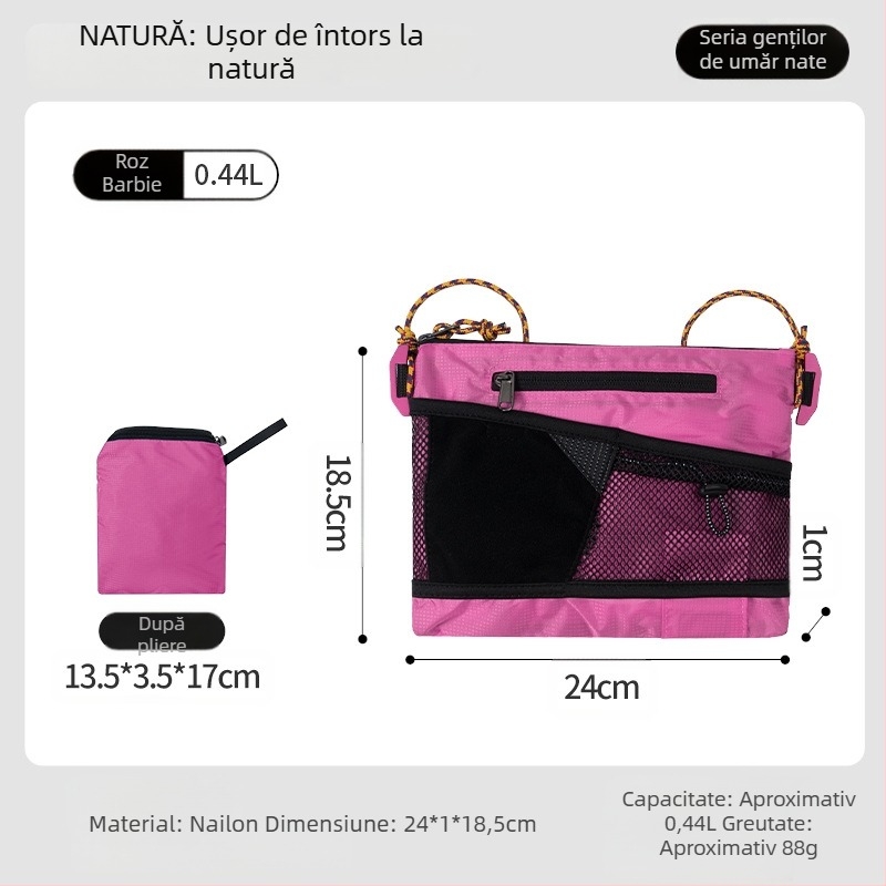 PLAY-KING Geantă Crossbody din Nylon pentru sporturi în aer liber – impermeabilă, ultraușoară, pliabilă, unisex, geantă pentru telefon