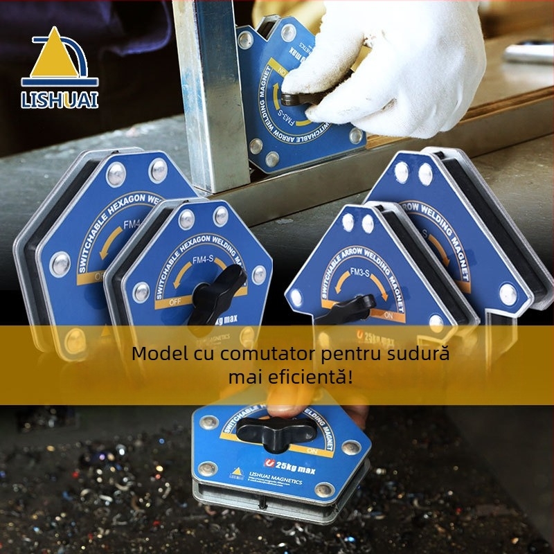 Pozitionator magnetic pentru sudură - Lishuai, forță de retenție 25 kg, dispozitiv de fixare pentru sudură