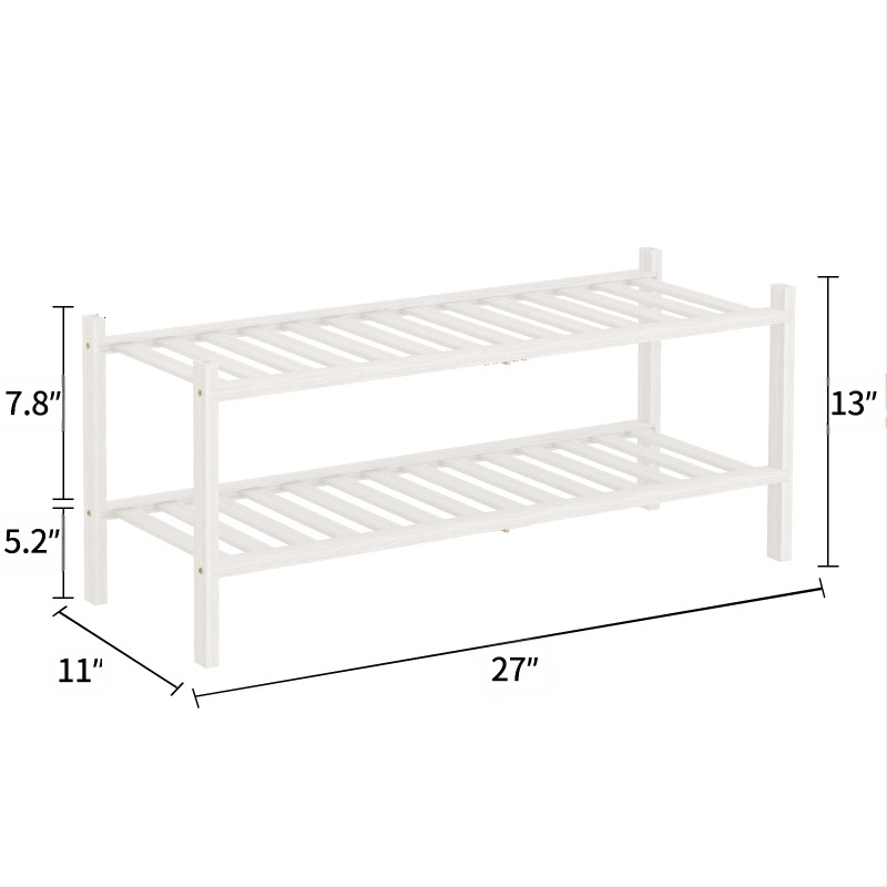 Raft pliabil pentru pantofi din bambus, 2–5 niveluri, stivabil, economie de spațiu, design modern