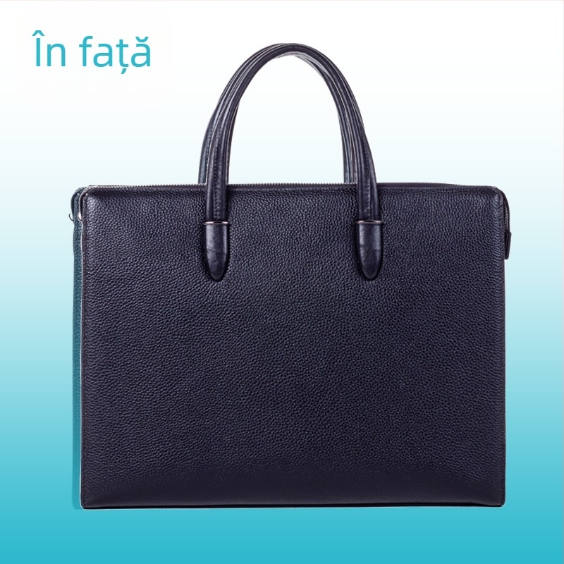 Fly Locke Geantă de afaceri din piele naturală, protecție anti-furt, pentru călătorii de afaceri