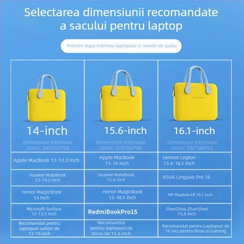 Geantă pentru laptop - multifuncțională, unisex, cu capacitate mare, EVA material, impermeabilă